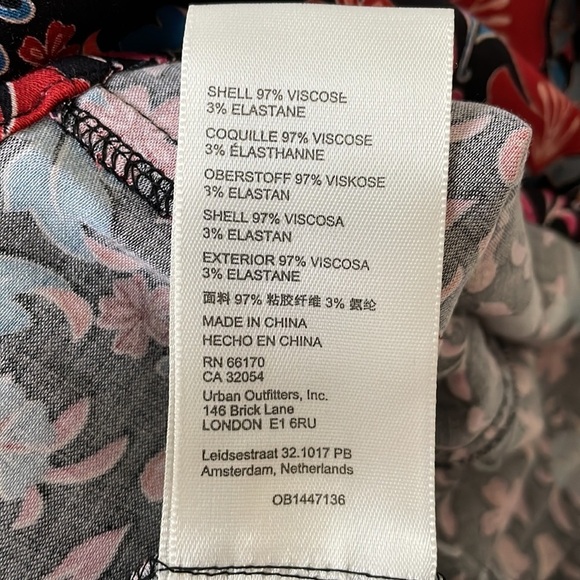 NWT FREE PEOPLE Sasha Printed Mini dress size XS black combo - Picture 8 of 9